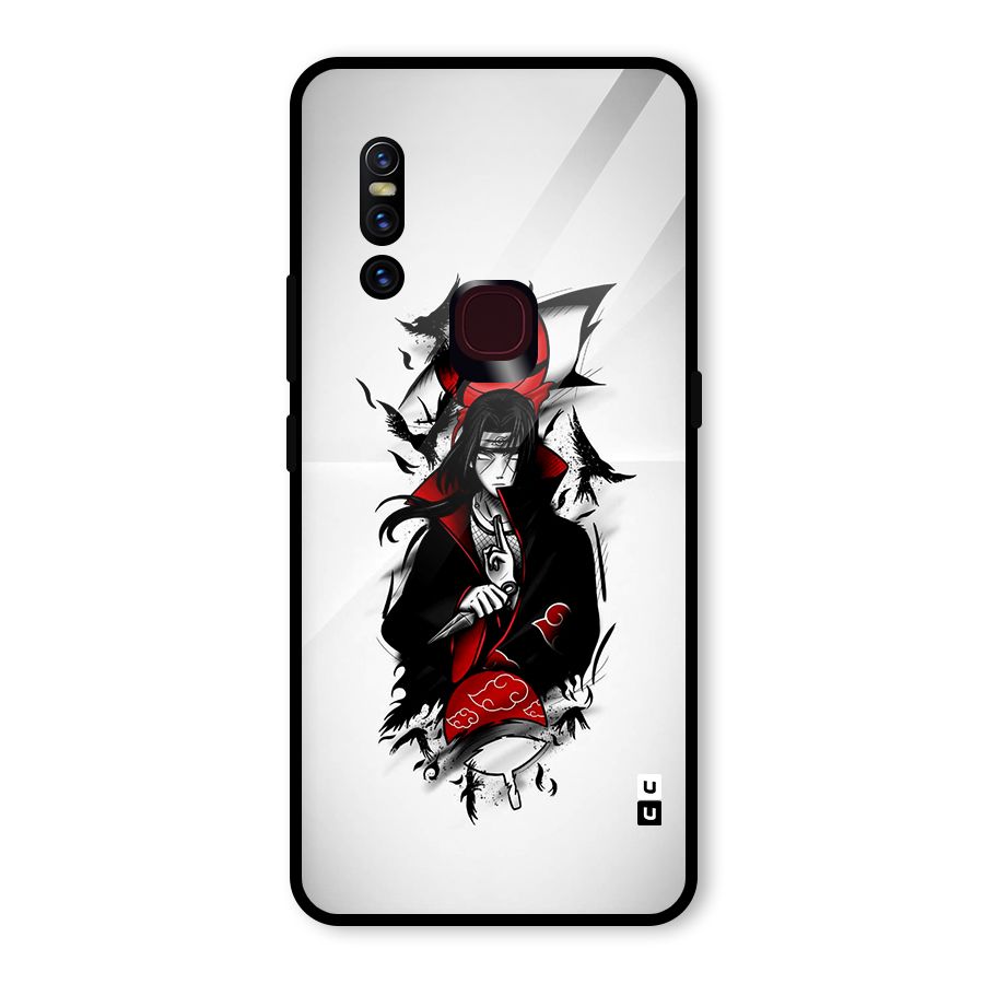 Itachi Combat Glass Back Case for Vivo V15
