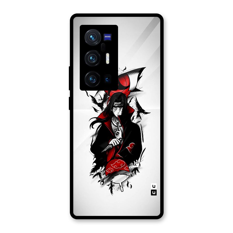 Itachi Combat Glass Back Case for Vivo X70 Pro Plus