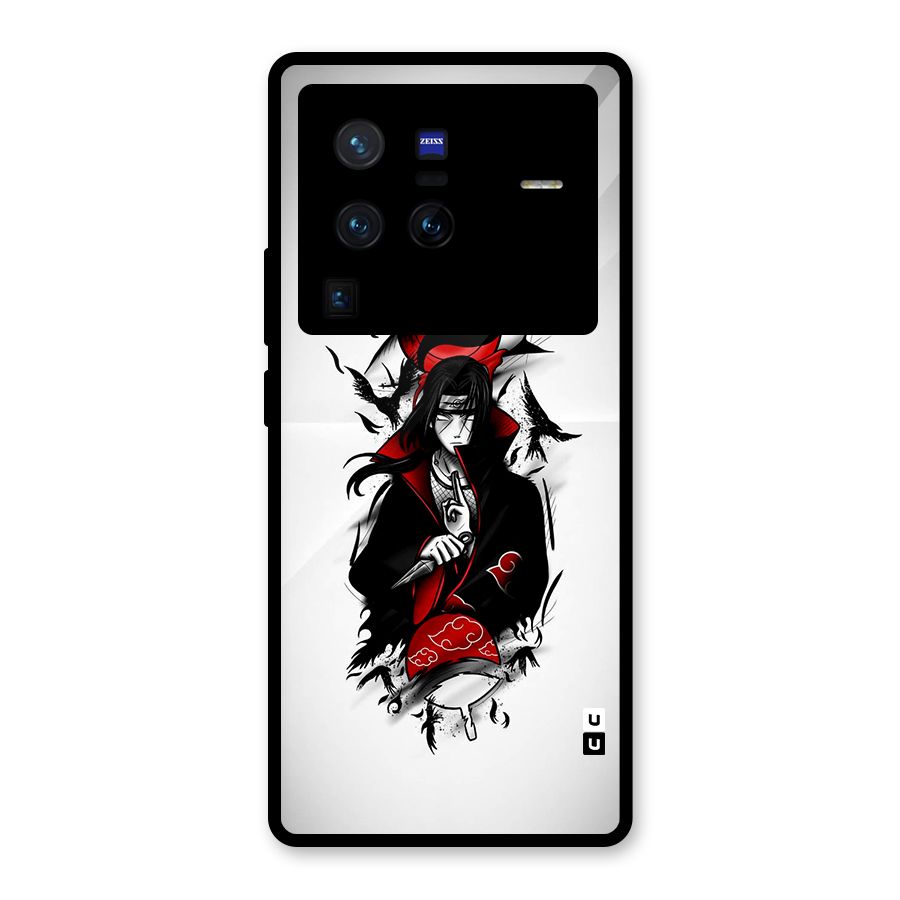 Itachi Combat Glass Back Case for Vivo X80 Pro