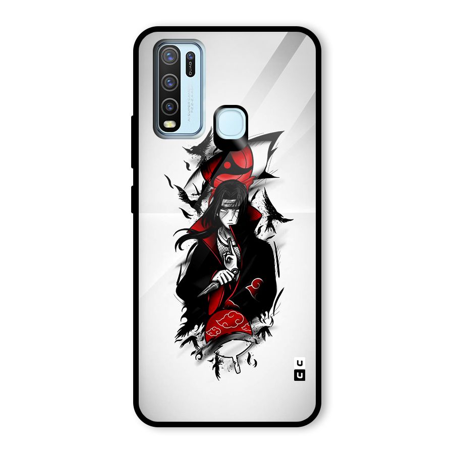 Itachi Combat Glass Back Case for Vivo Y50