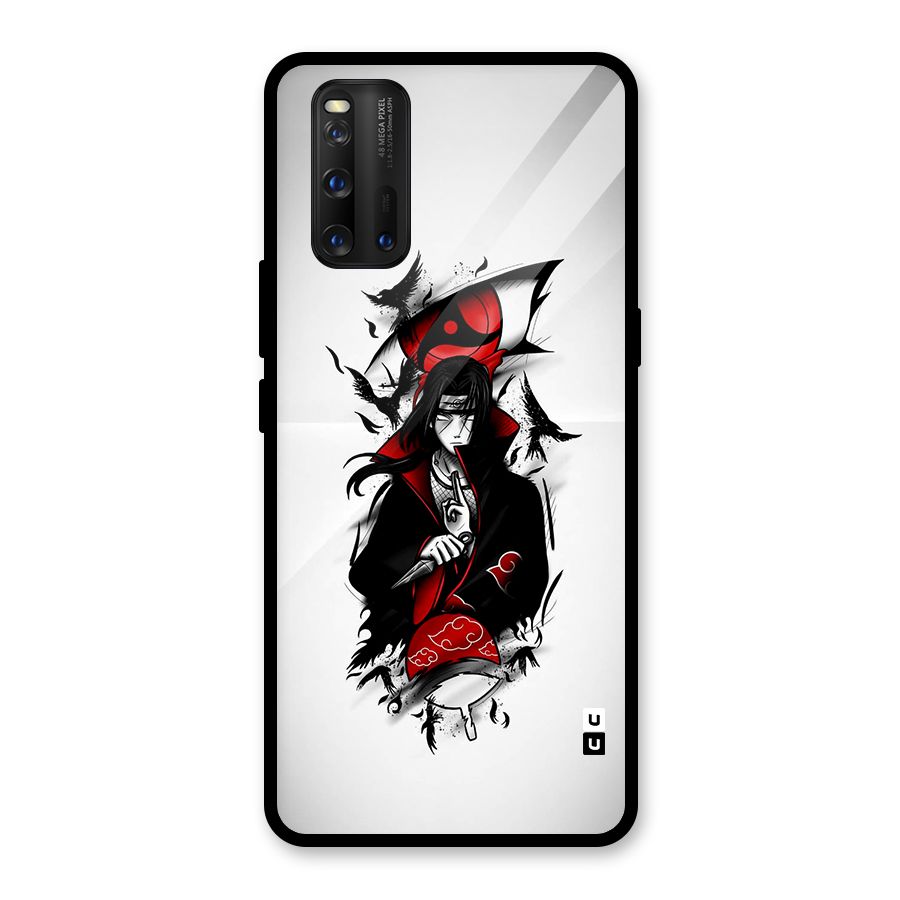Itachi Combat Glass Back Case for Vivo iQOO 3