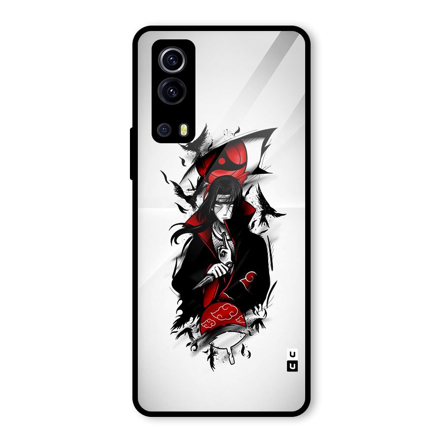 Itachi Combat Glass Back Case for Vivo iQOO Z3