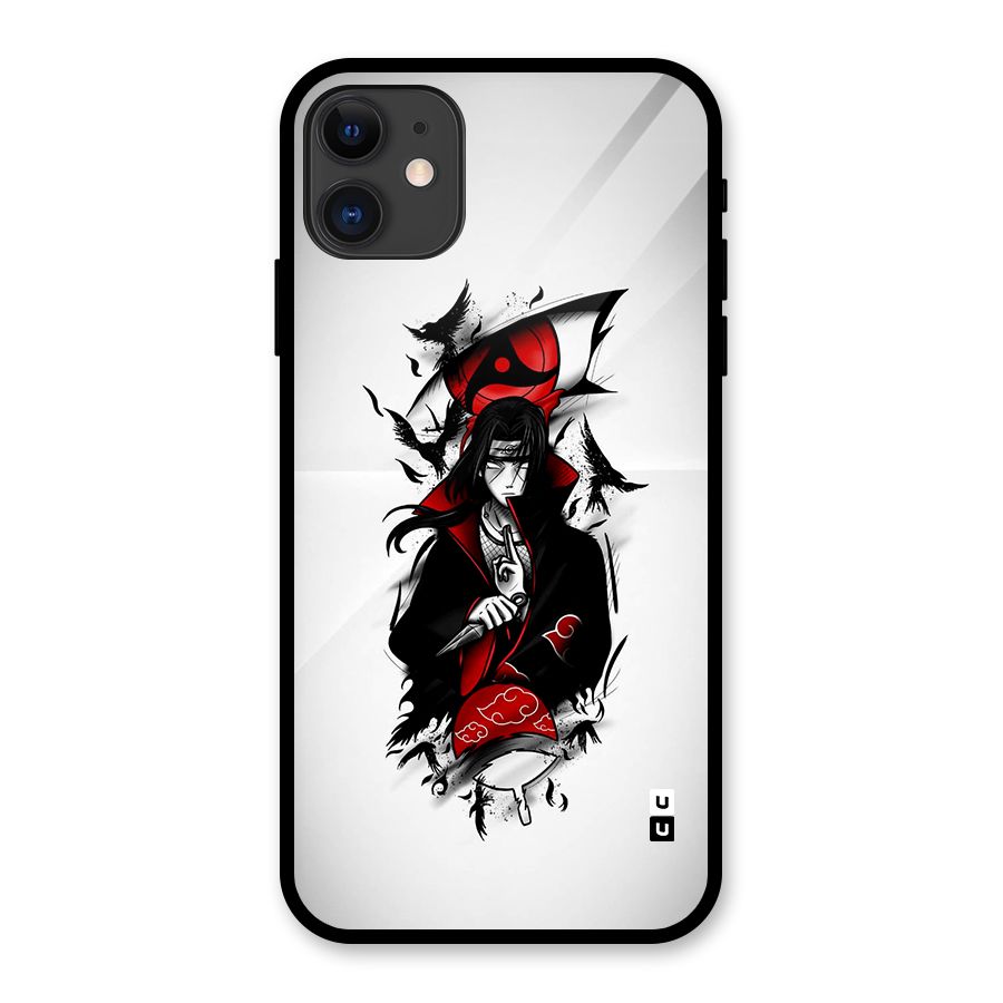 Itachi Combat Glass Back Case for iPhone 11