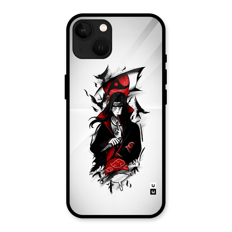 Itachi Combat Glass Back Case for iPhone 13