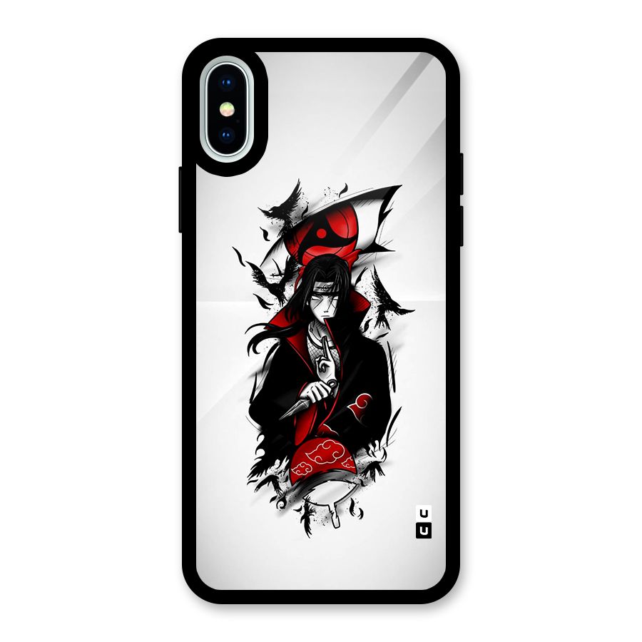 Itachi Combat Glass Back Case for iPhone XS