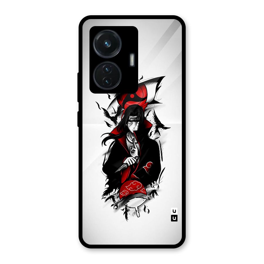Itachi Combat Glass Back Case for iQOO Z6 44W