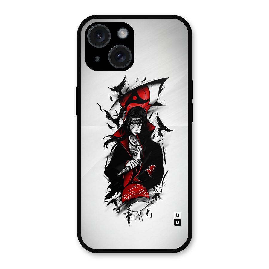 Itachi Combat Metal Back Case for iPhone 15