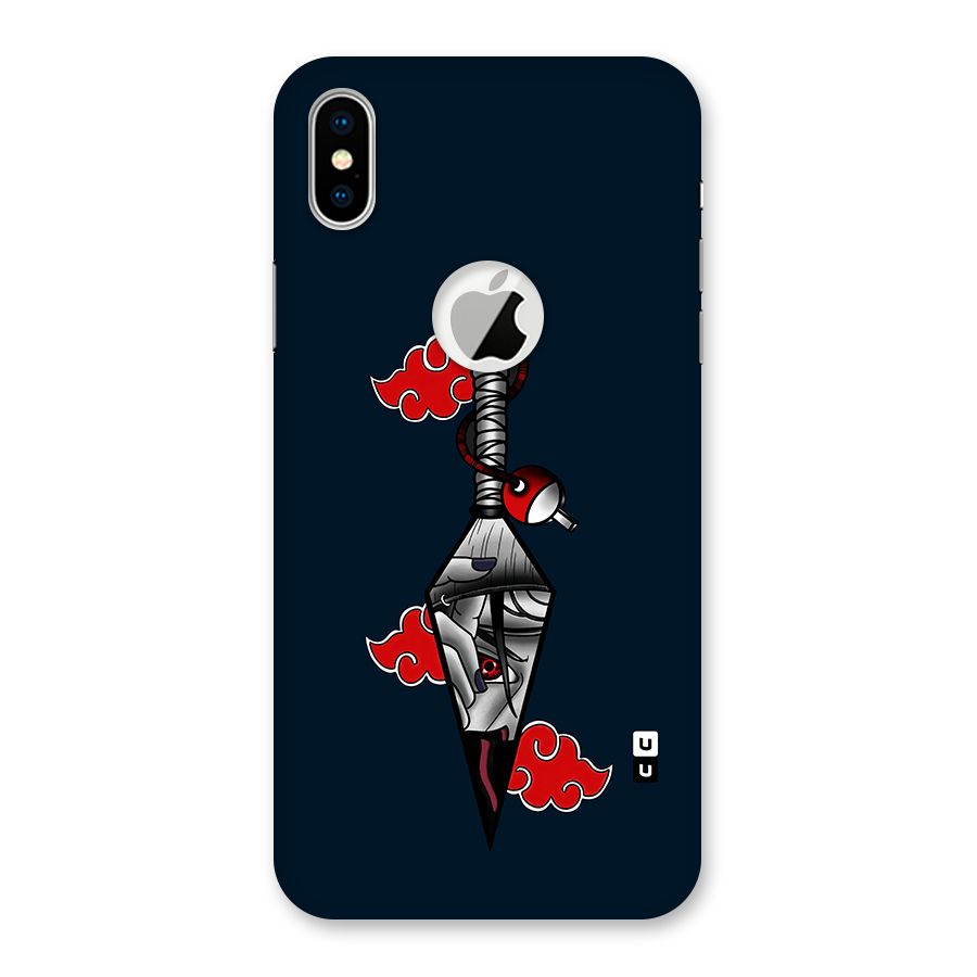 Itachi Kunai Naruto Back Case for iPhone X Logo Cut