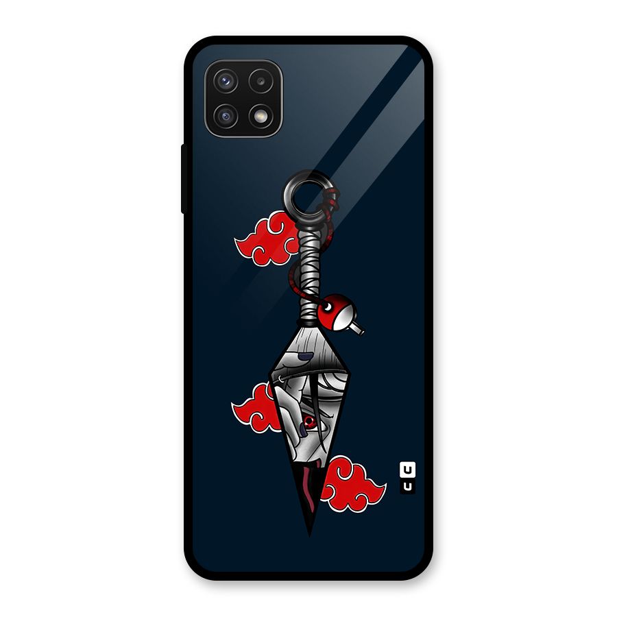 Itachi Kunai Naruto Glass Back Case for Galaxy A22 5G