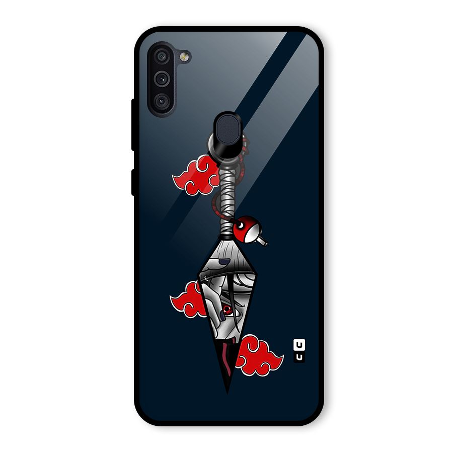 Itachi Kunai Naruto Glass Back Case for Galaxy M11