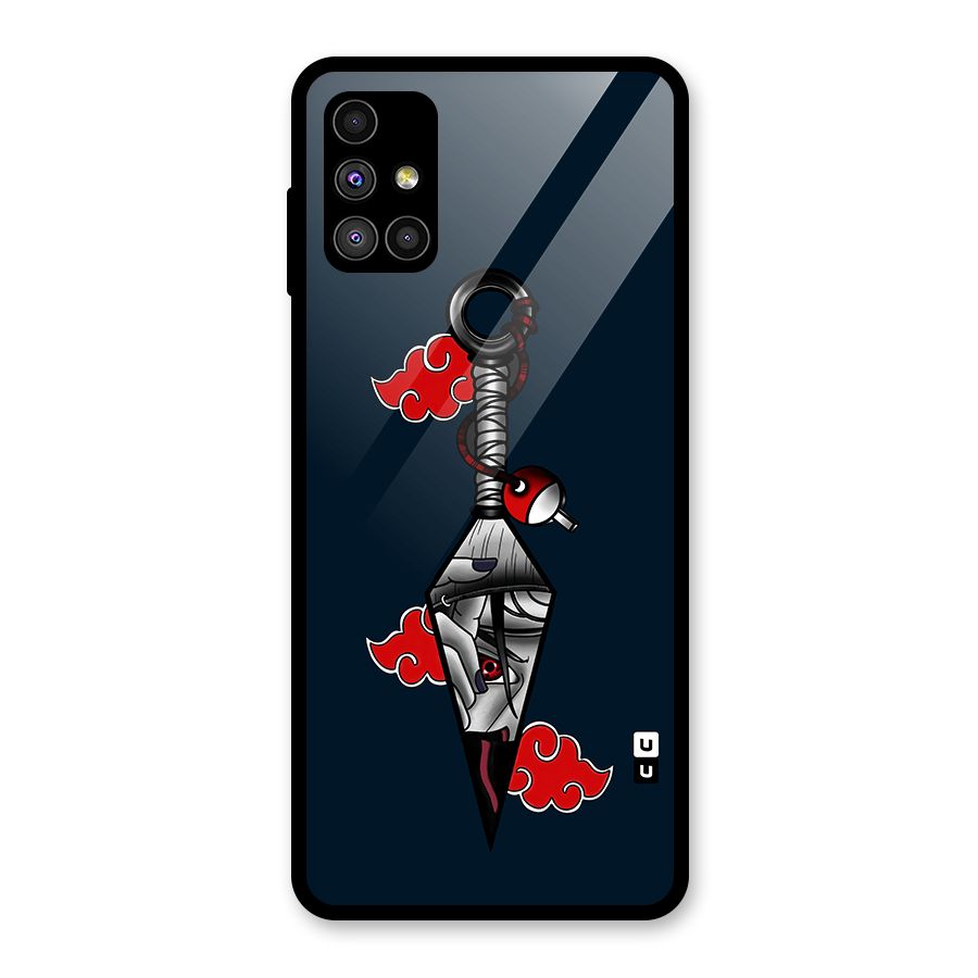 Itachi Kunai Naruto Glass Back Case for Galaxy M51