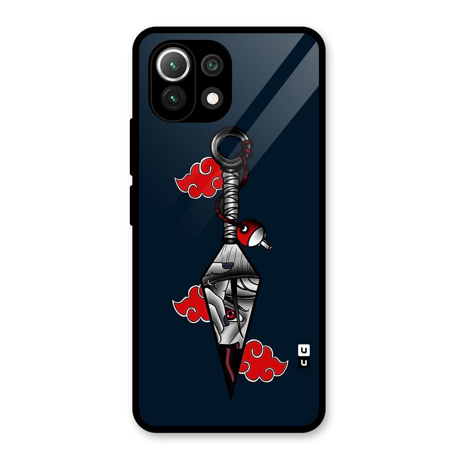Itachi Kunai Naruto Glass Back Case for Mi 11 Lite