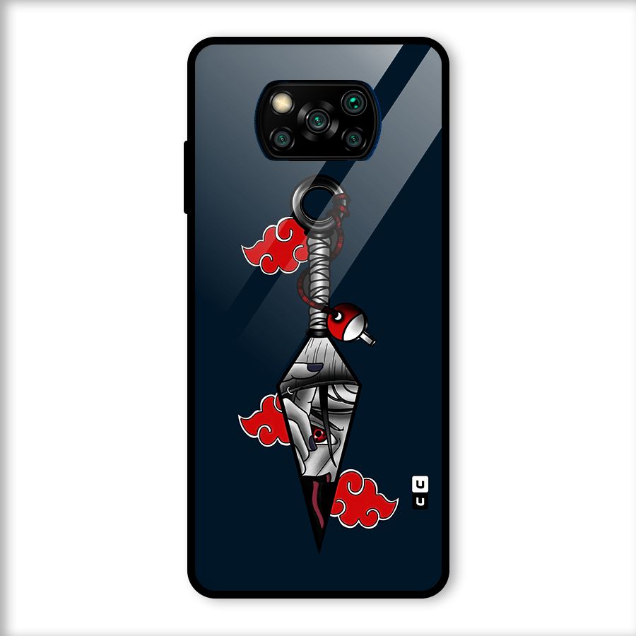 Itachi Kunai Naruto Glass Back Case for Poco X3