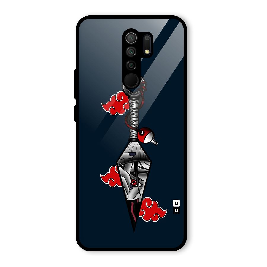 Itachi Kunai Naruto Glass Back Case for Redmi 9 Prime
