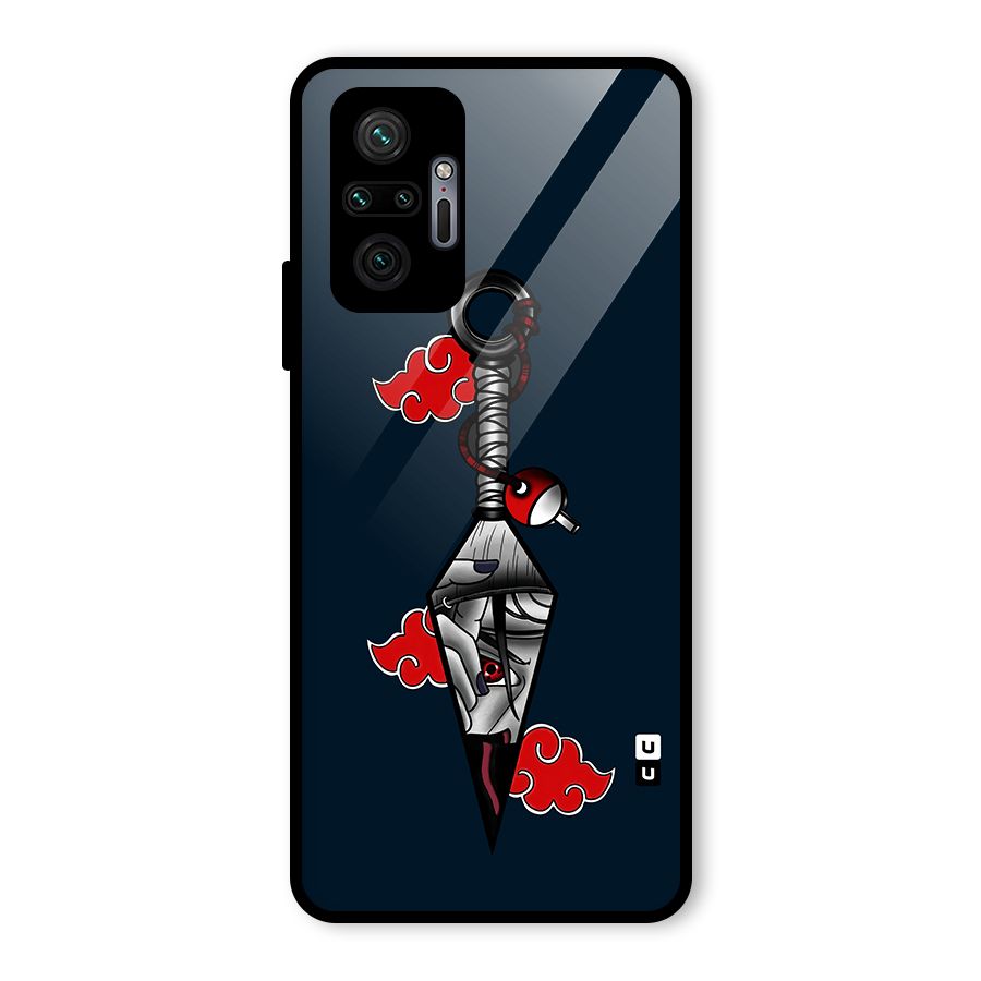 Itachi Kunai Naruto Glass Back Case for Redmi Note 10 Pro