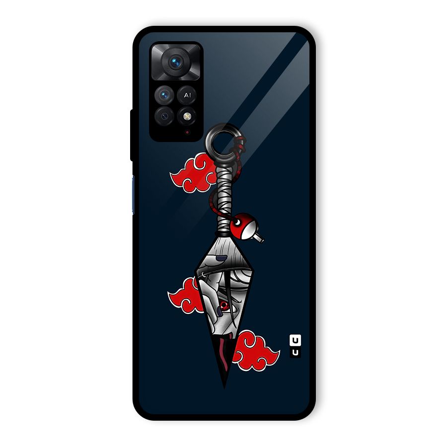 Itachi Kunai Naruto Glass Back Case for Redmi Note 11 Pro