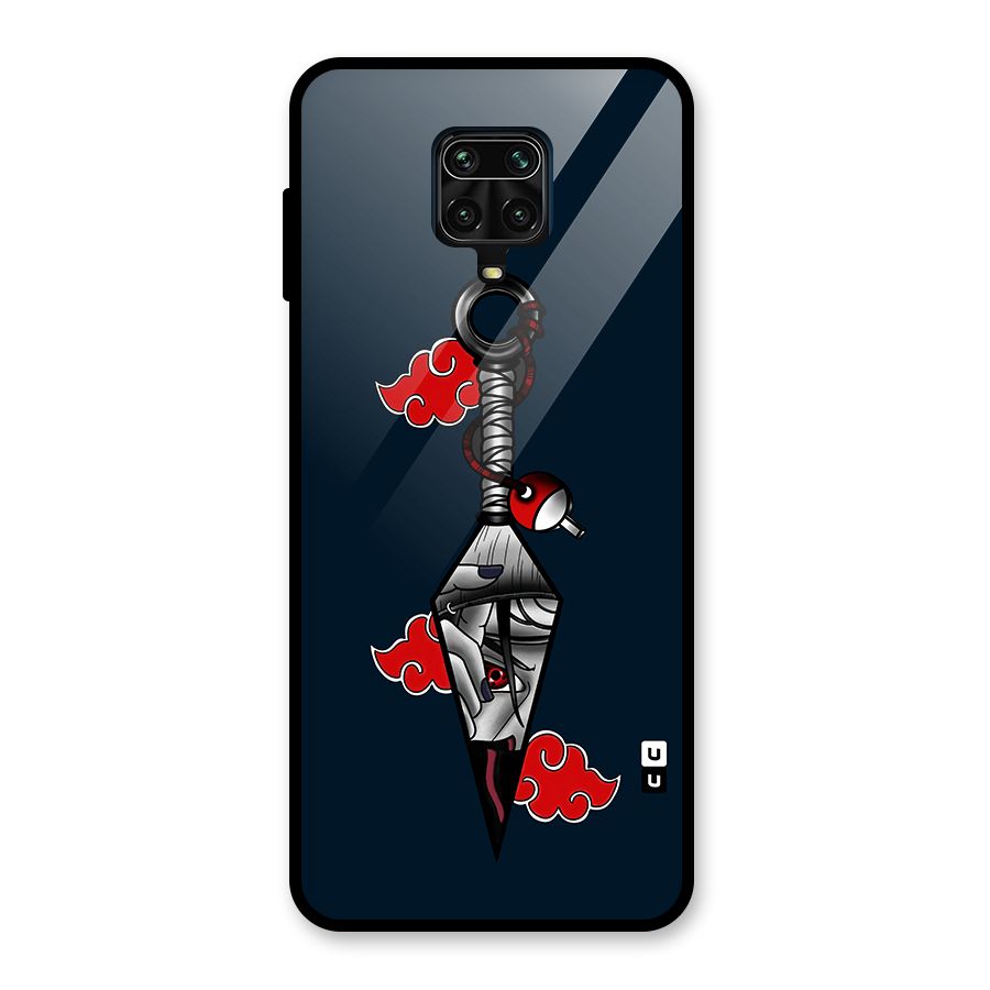 Itachi Kunai Naruto Glass Back Case for Redmi Note 9 Pro Max