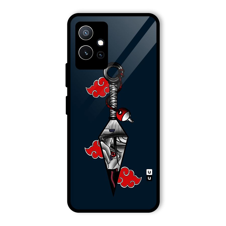 Itachi Kunai Naruto Glass Back Case for Vivo T1 5G