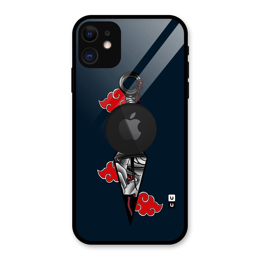 Itachi Kunai Naruto Glass Back Case for iPhone 11 Logo Cut