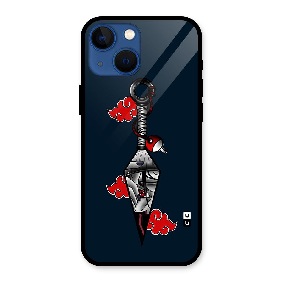 Itachi Kunai Naruto Glass Back Case for iPhone 13 Mini