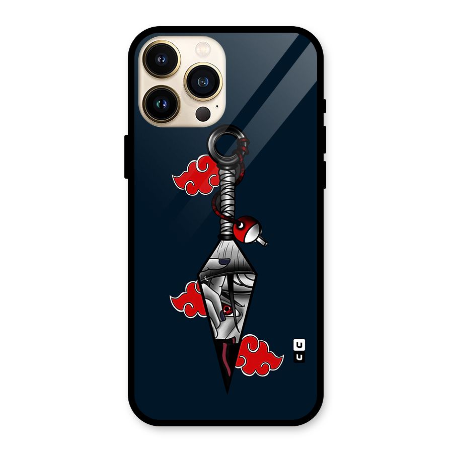 Itachi Kunai Naruto Glass Back Case for iPhone 13 Pro Max