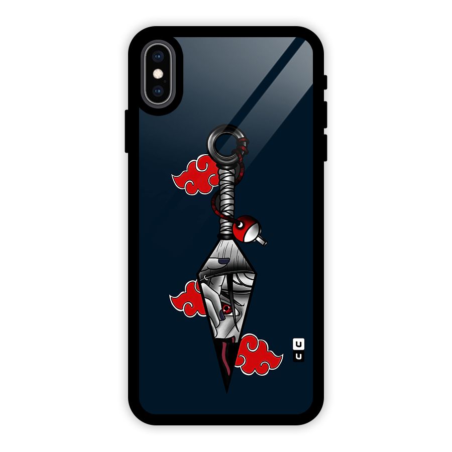 Itachi Kunai Naruto Glass Back Case for iPhone XS Max