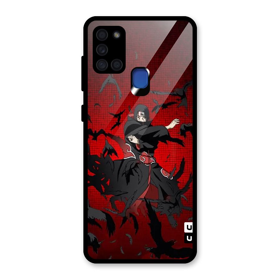 Itachi Stance For War Glass Back Case for Galaxy A21s