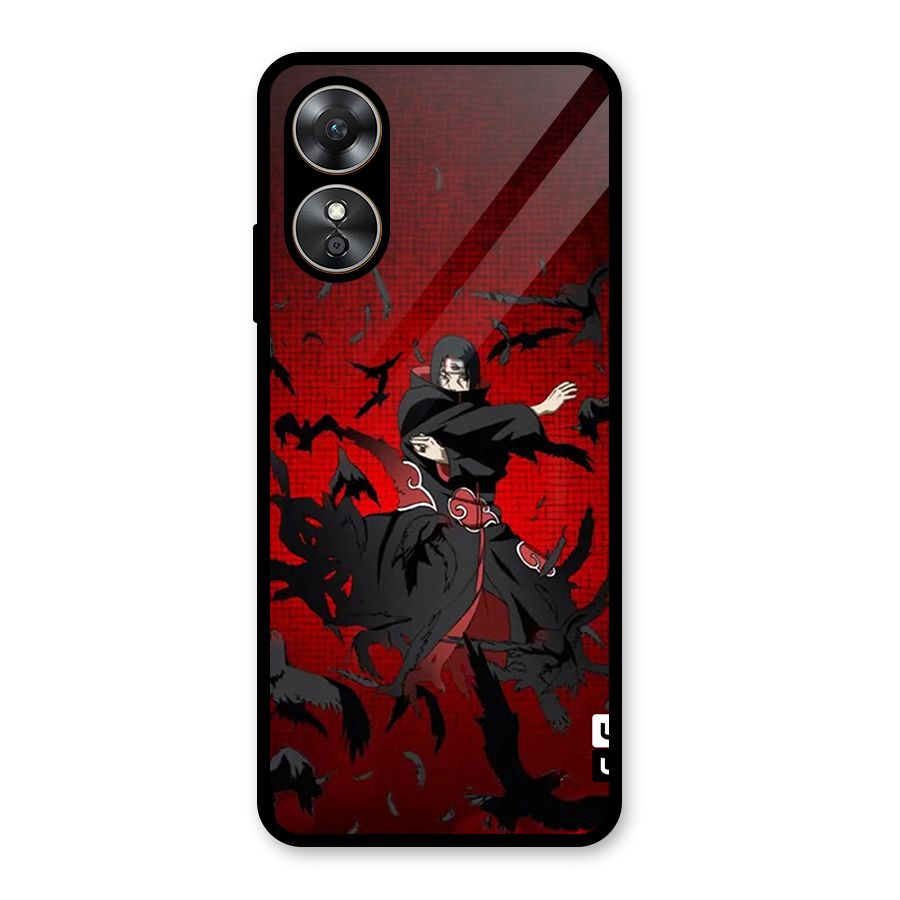 Itachi Stance For War Glass Back Case for Oppo A17