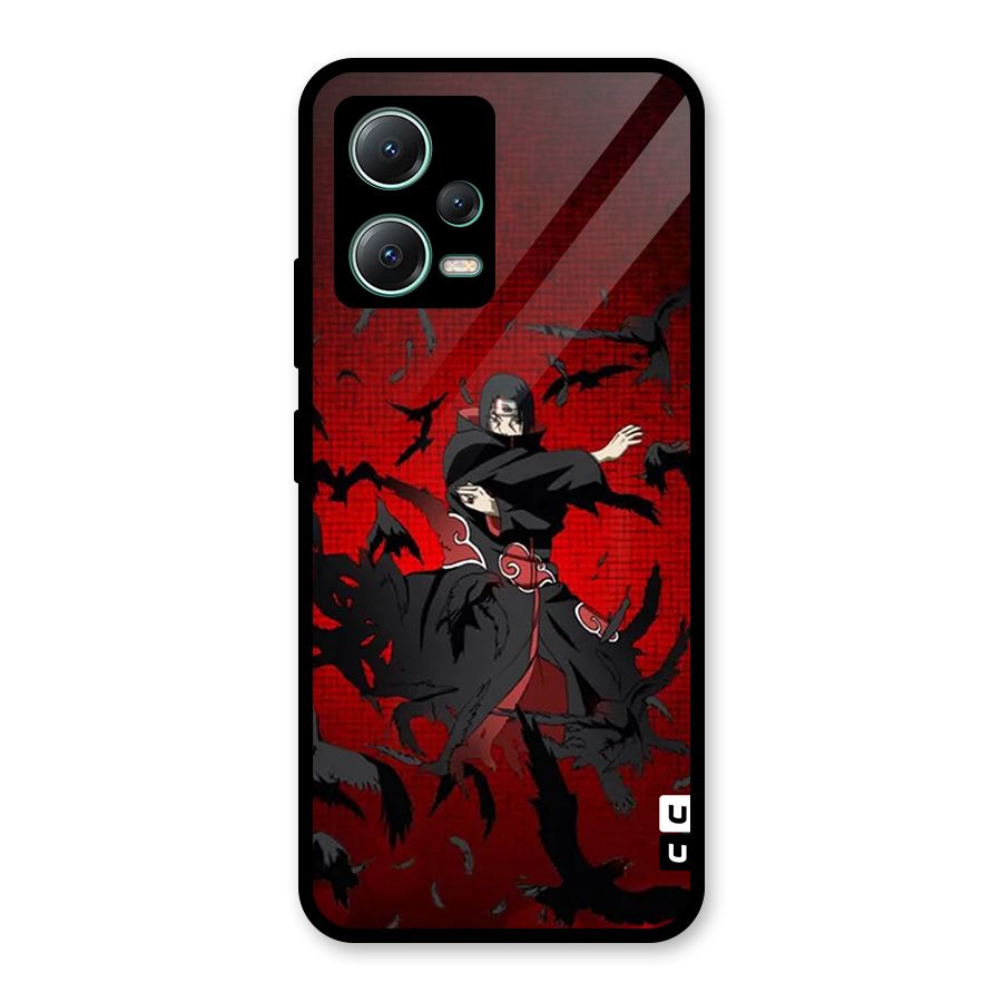 Itachi Stance For War Glass Back Case for Poco X5