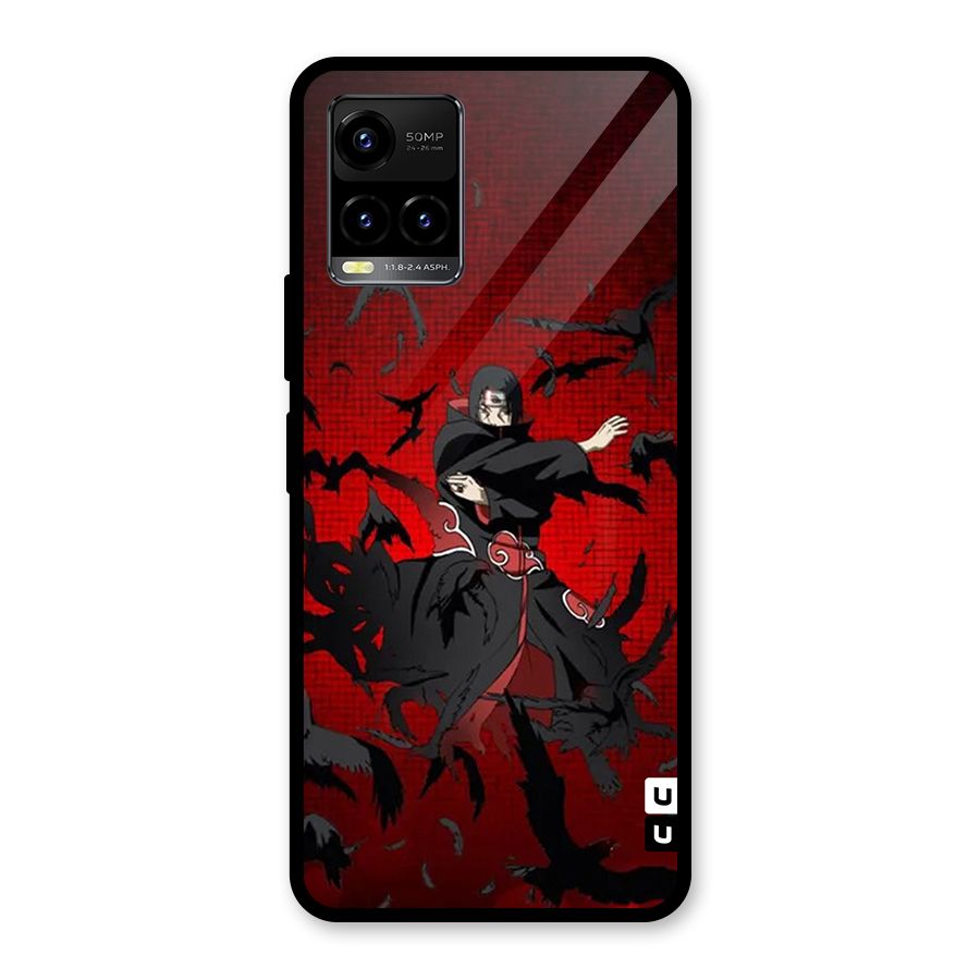 Itachi Stance For War Glass Back Case for Vivo Y21A