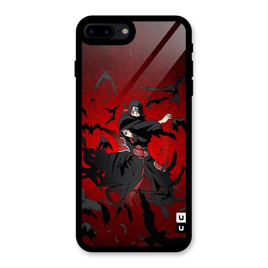 Itachi Stance For War Glass Back Case for iPhone 8 Plus
