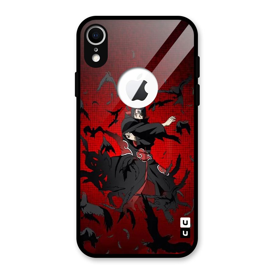 Itachi Stance For War Glass Back Case for iPhone XR Logo Cut