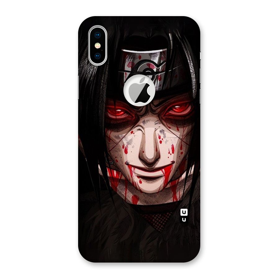 Itachi Uchiha Red Eyes Back Case for iPhone X Logo Cut