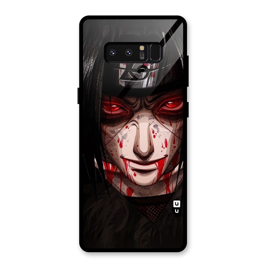 Itachi Uchiha Red Eyes Glass Back Case for Galaxy Note 8
