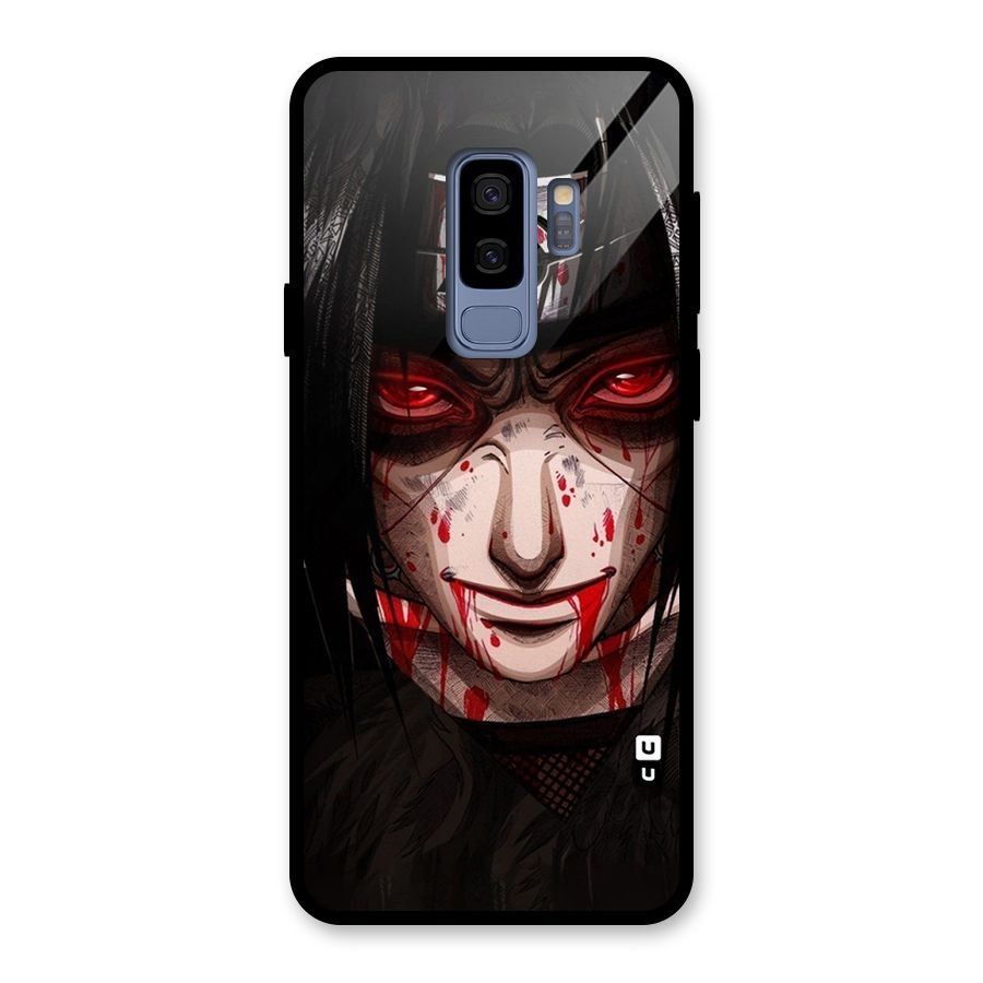 Itachi Uchiha Red Eyes Glass Back Case for Galaxy S9 Plus