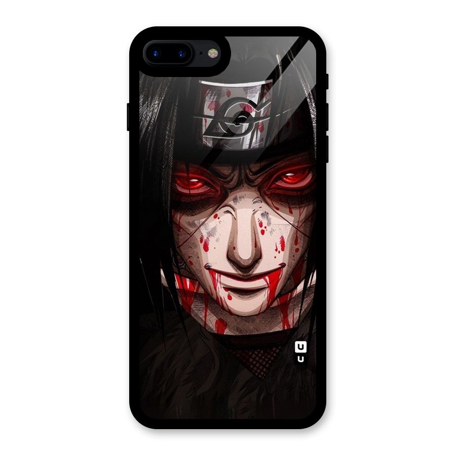 Itachi Uchiha Red Eyes Glass Back Case for iPhone 8 Plus