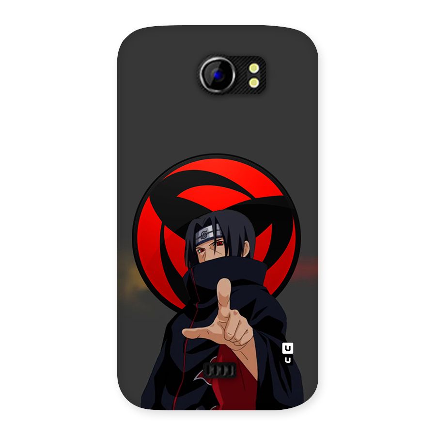 Itachi Uchiha With sharingan Back Case for Canvas 2 A110