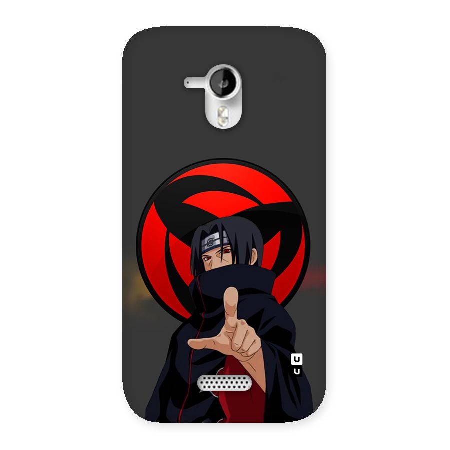 Itachi Uchiha With sharingan Back Case for Canvas HD A116