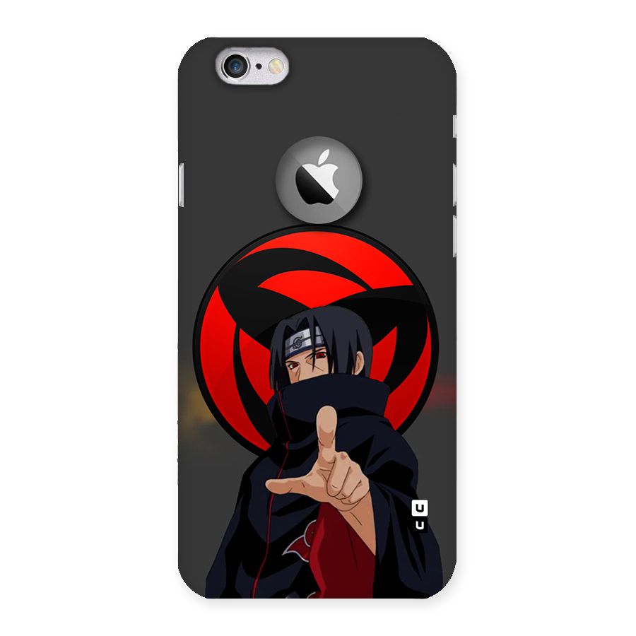 Itachi Uchiha With sharingan Back Case for iPhone 6 Logo Cut