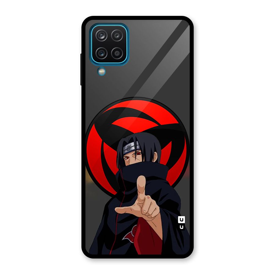 Itachi Uchiha With sharingan Glass Back Case for Galaxy A12