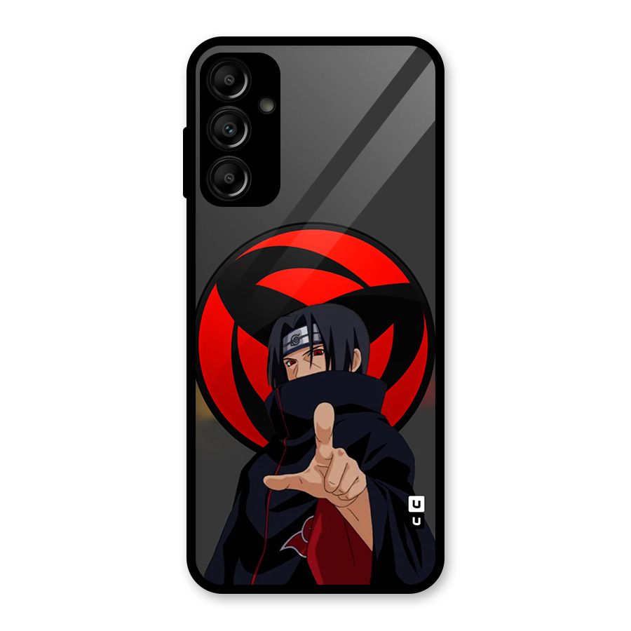 Itachi Uchiha With sharingan Glass Back Case for Galaxy A14 5G