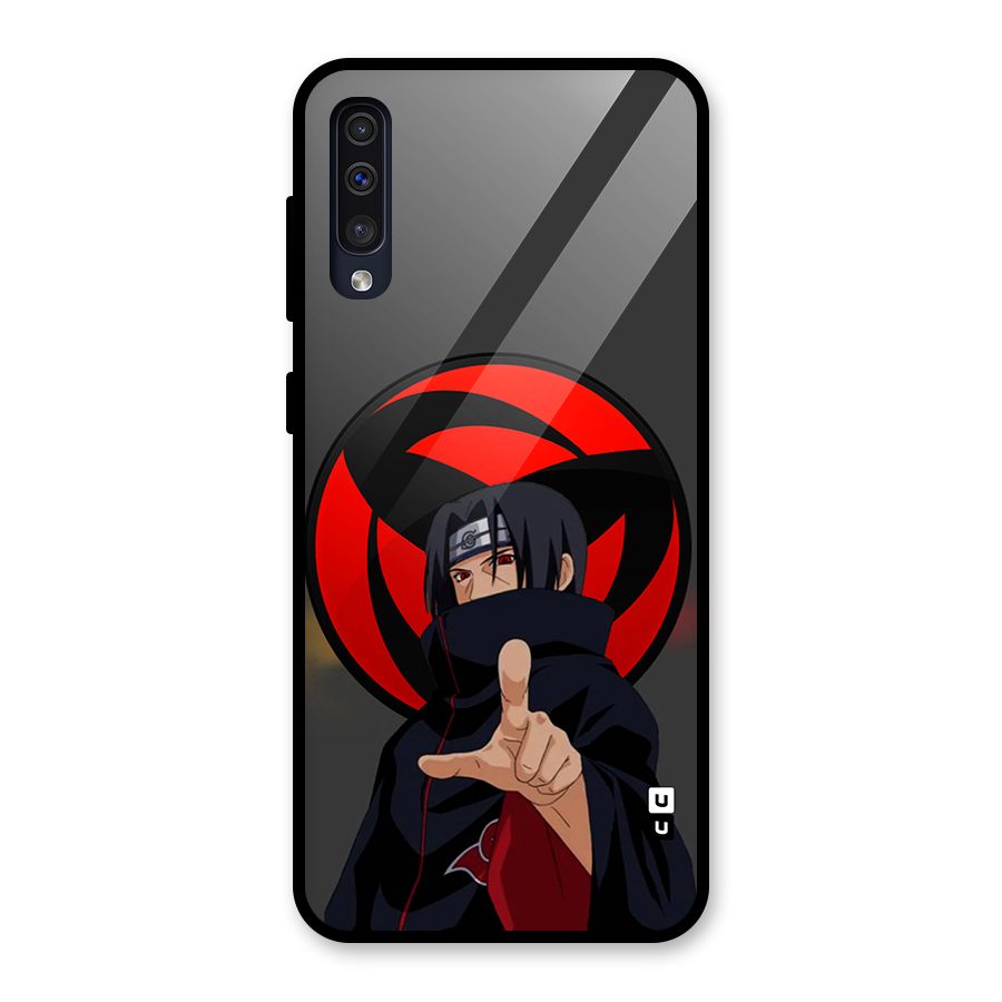 Itachi Uchiha With sharingan Glass Back Case for Galaxy A50