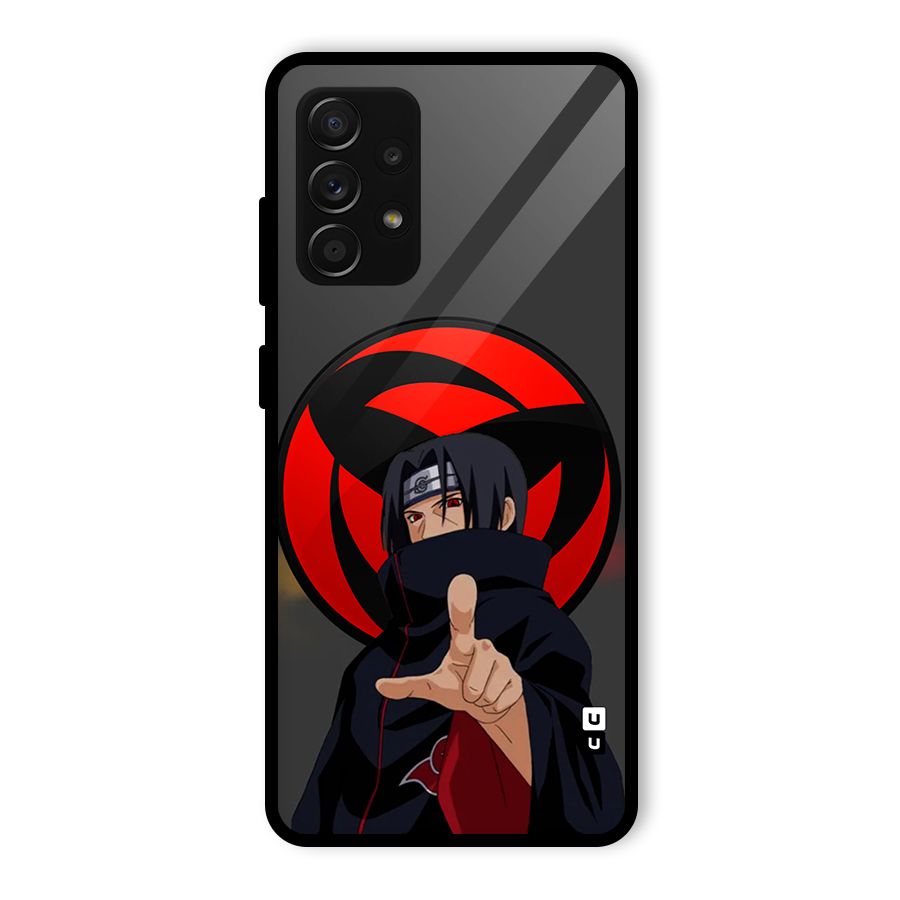 Itachi Uchiha With sharingan Glass Back Case for Galaxy A53 5G