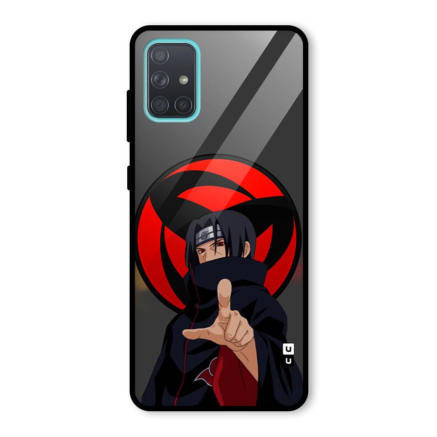 Itachi Uchiha With sharingan Glass Back Case for Galaxy A71