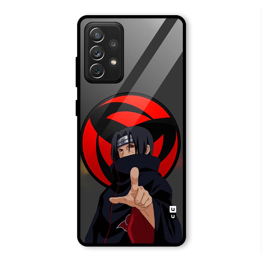 Itachi Uchiha With sharingan Glass Back Case for Galaxy A72