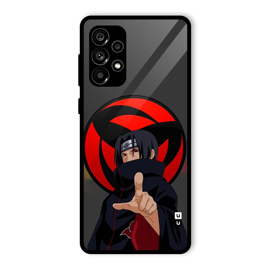 Itachi Uchiha With sharingan Glass Back Case for Galaxy A73 5G