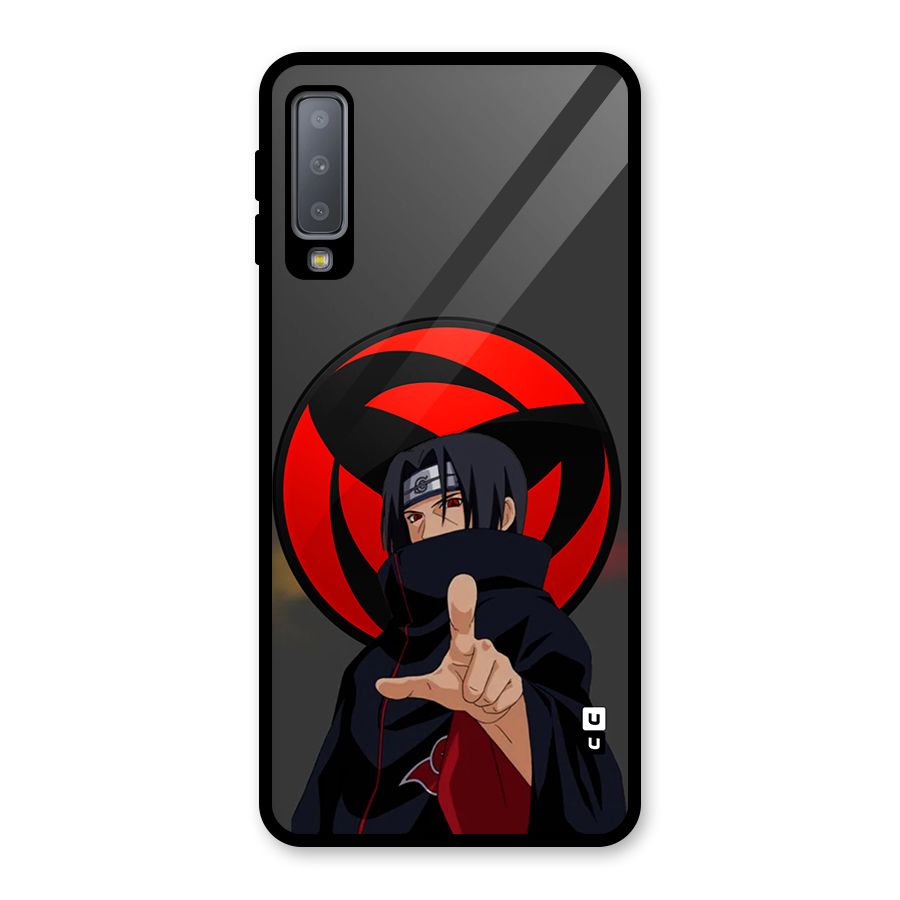 Itachi Uchiha With sharingan Glass Back Case for Galaxy A7 (2018)