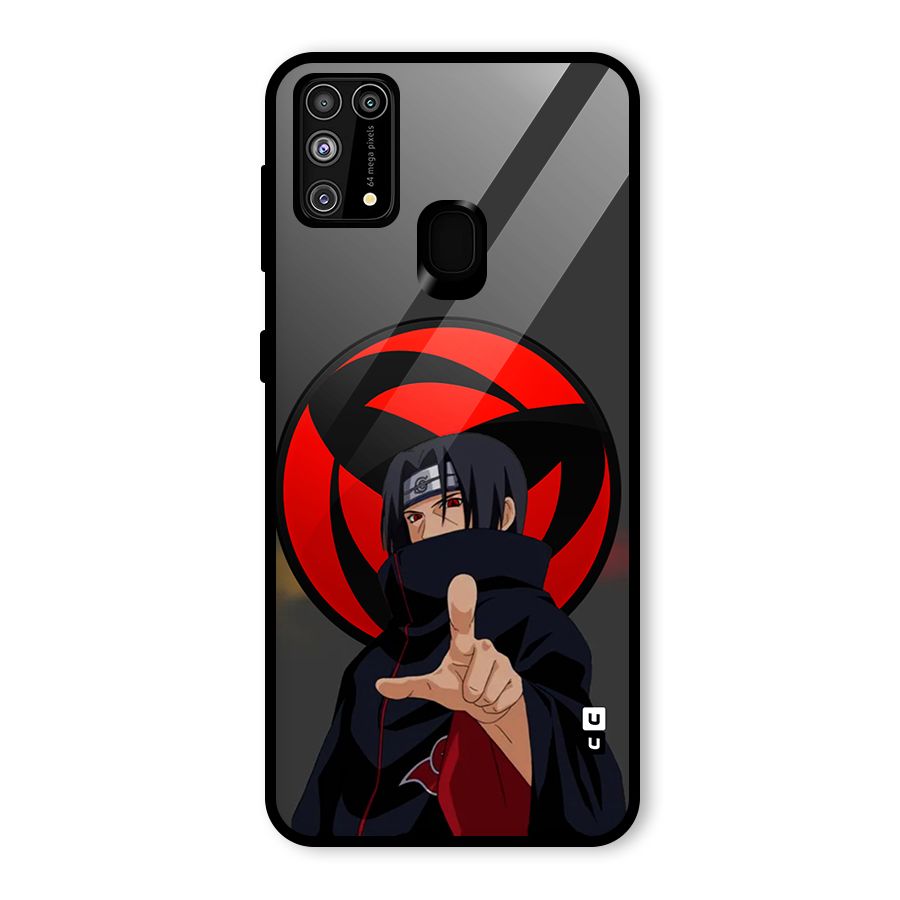 Itachi Uchiha With sharingan Glass Back Case for Galaxy F41