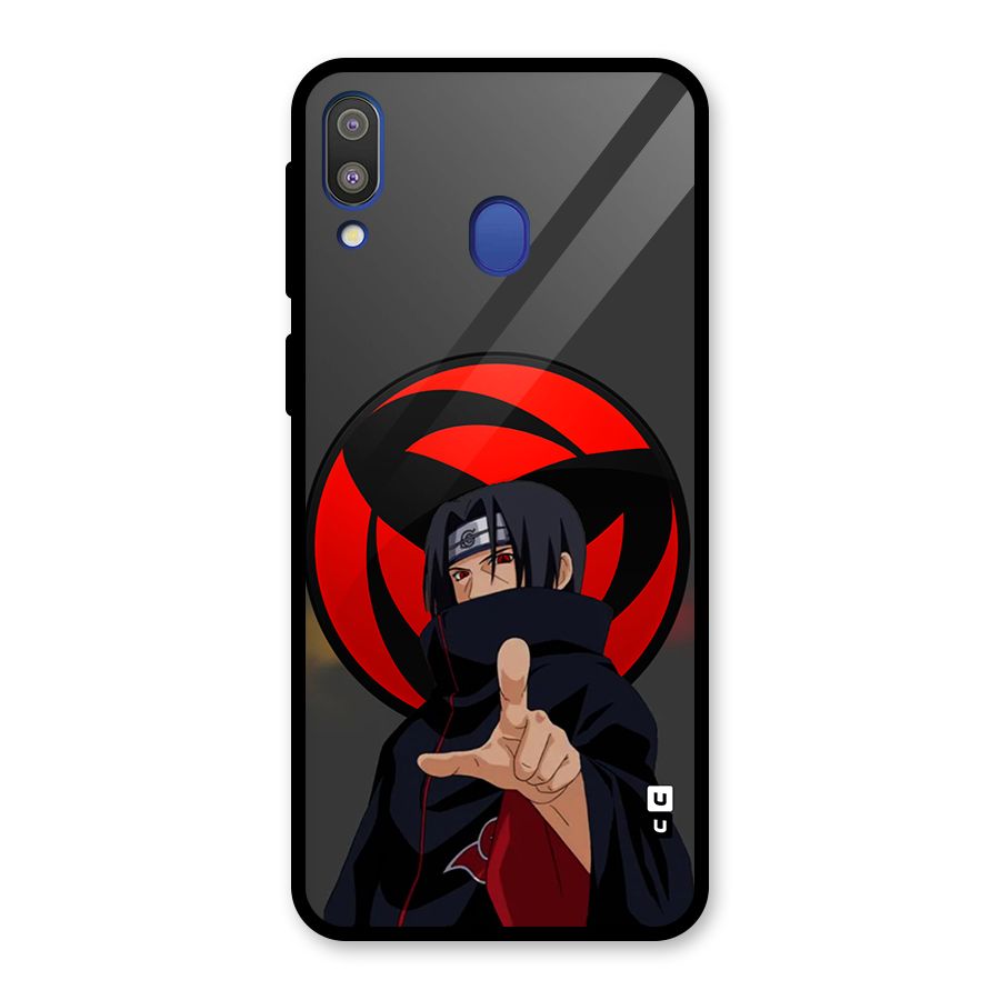 Itachi Uchiha With sharingan Glass Back Case for Galaxy M20