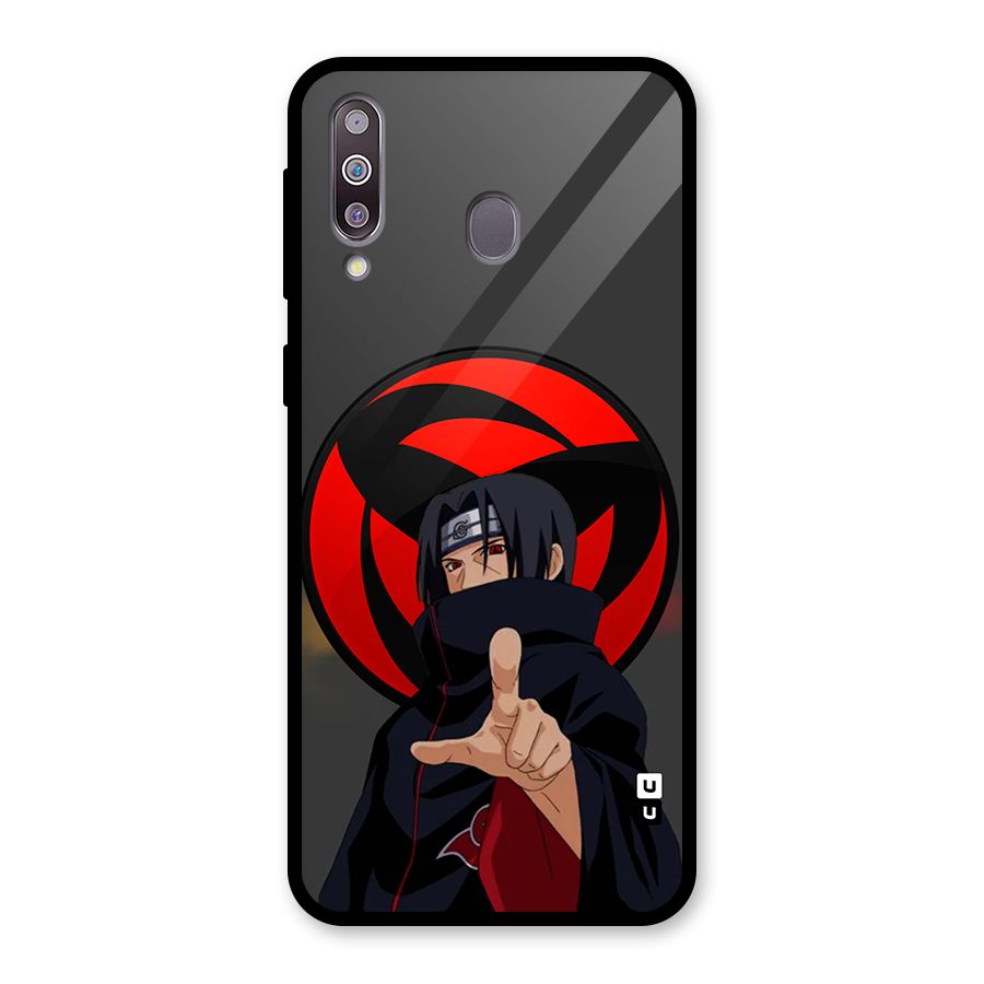 Itachi Uchiha With sharingan Glass Back Case for Galaxy M30